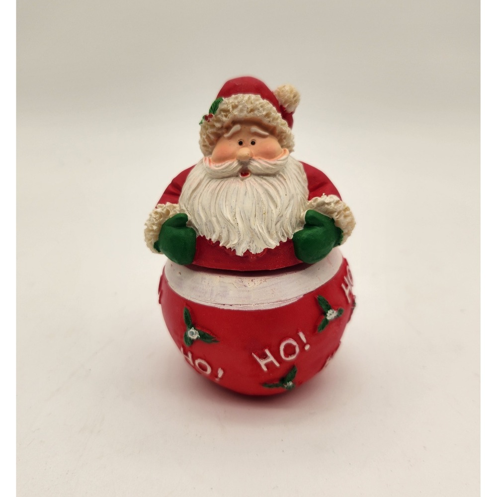 Rolly Polly Santa Claus Resin Candleholder Includes Glass‎ Votive Candleholder